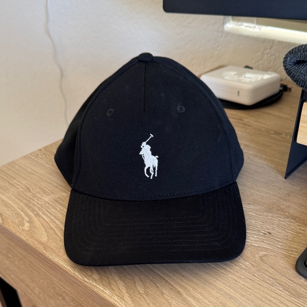 Polo by Ralph Lauren Black Cap with White Logo